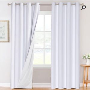 White black out curtains pair of two brand new
